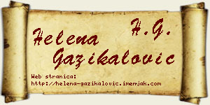 Helena Gazikalović vizit kartica